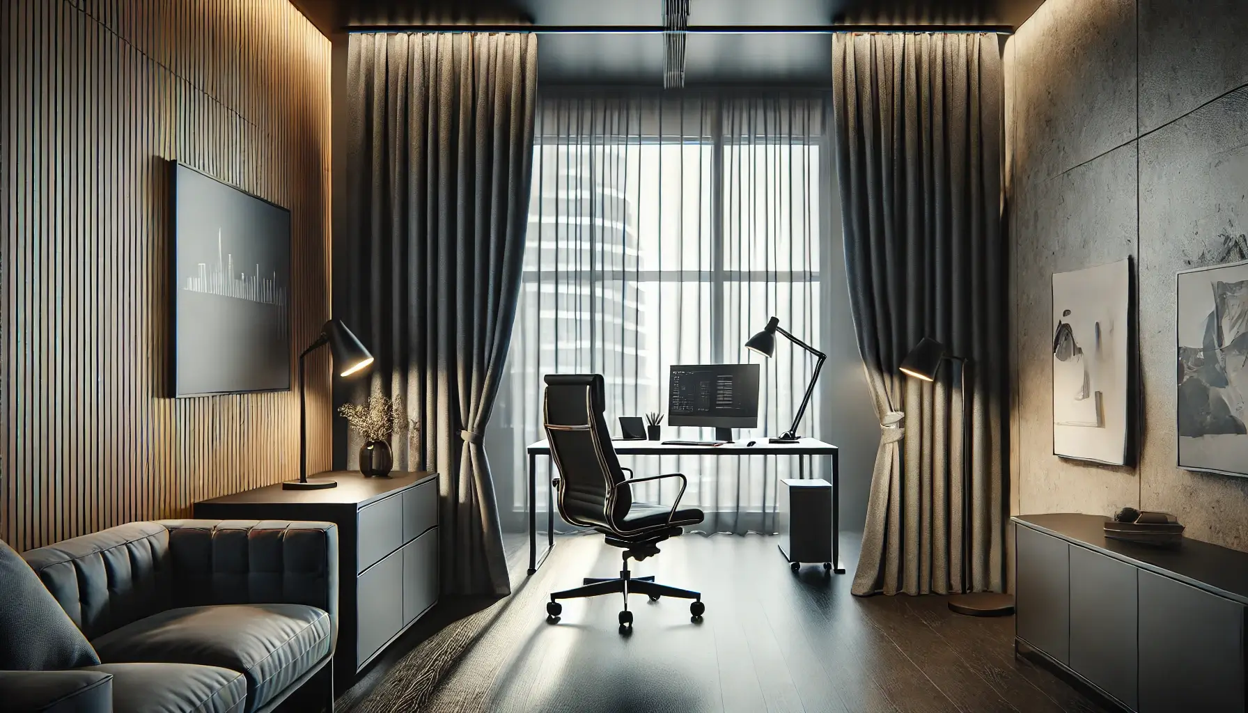 Motorized Blackout Curtains in Doh