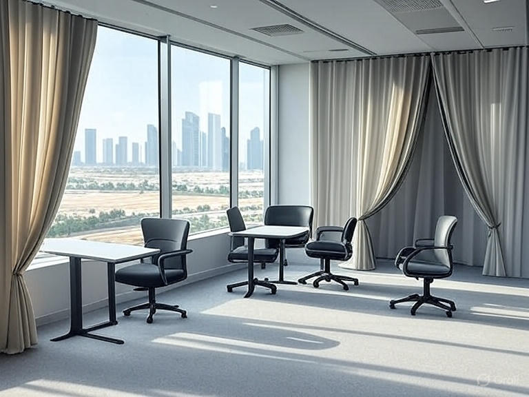 Motorized office Curtains in Doha